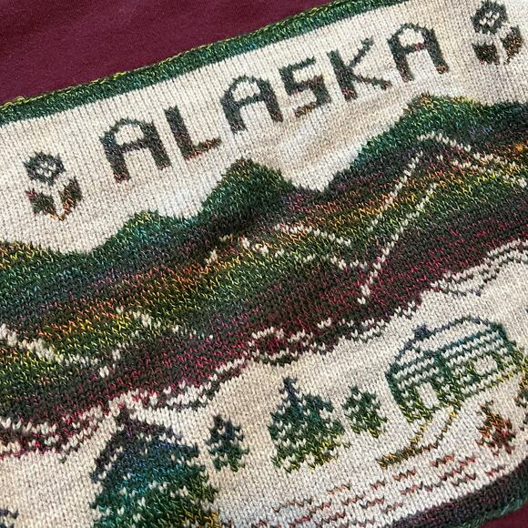 Vintage Hanes Alaska Knit Collared Pullover Sweatshirt XL - Picture 4 of 6